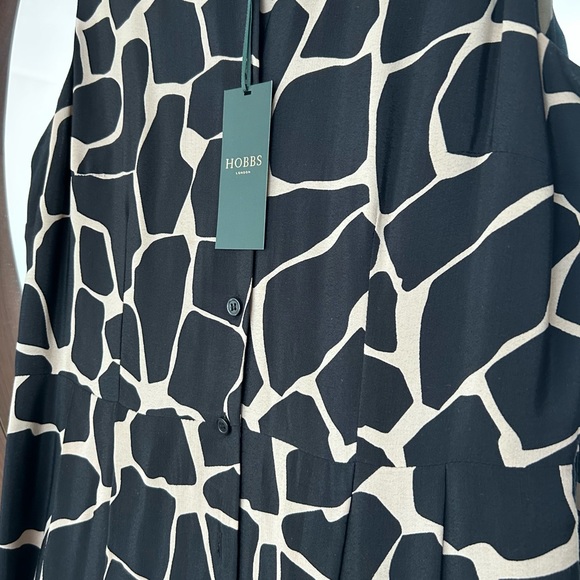 HOBBS london SUZANNA ANIMAL midi collar button dress animal print - Picture 3 of 9